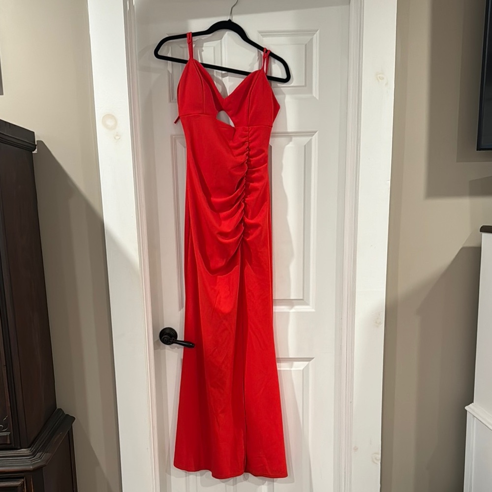 Windsor Red Sleeveless Maxi Gown for Weddings